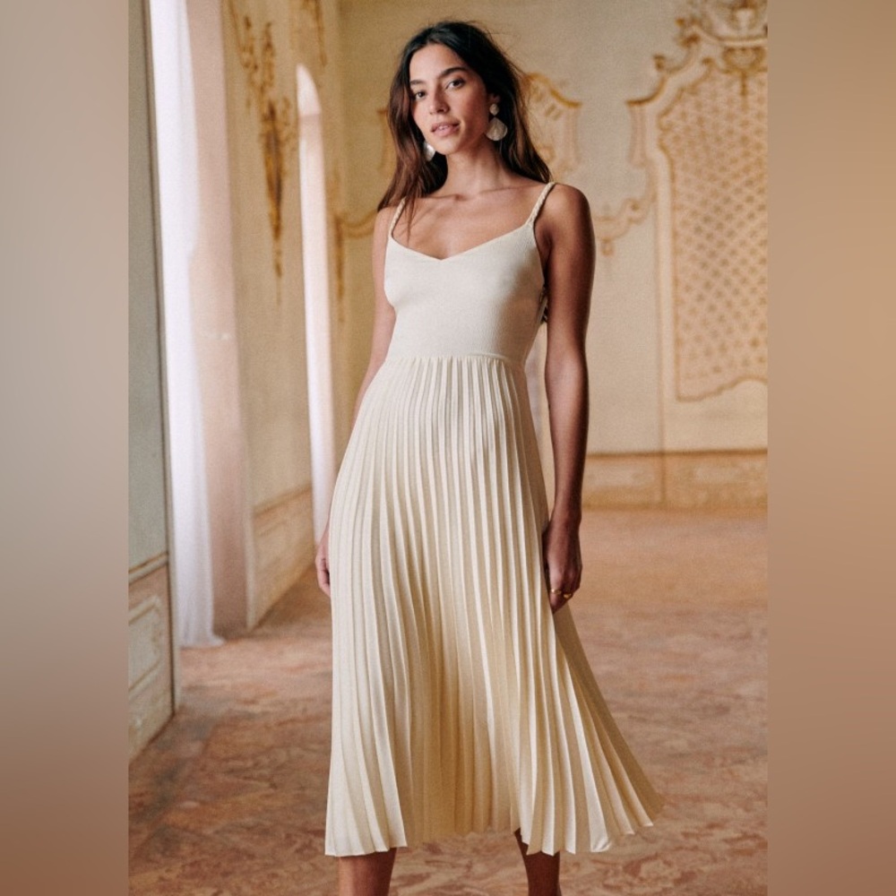 Sezane Ecru Robe Nola